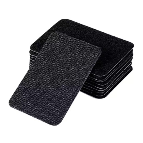 Hook And Loop Self Adhesive Rectangles, set of 5 pairs, 25 x 32 mm, black color